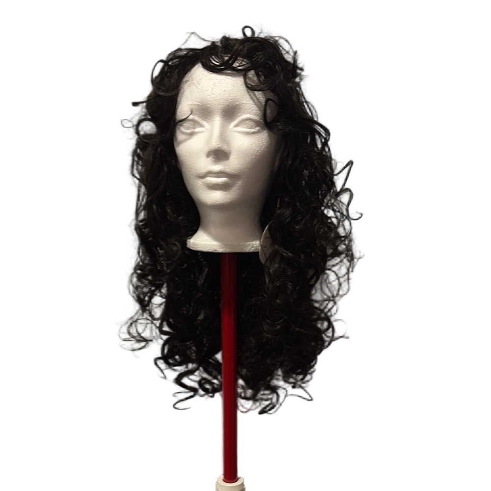 Voluminous Black Curly Wig with Dramatic Ringlets